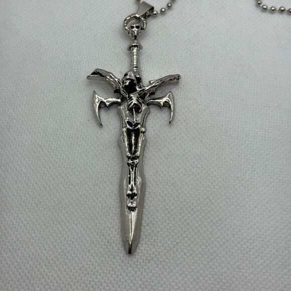 NWOT Cross with skeleton necklace - Picture 2 of 5